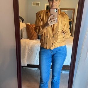 Vintage silk 80’s/90’s style bomber jacket.  Size 6P.